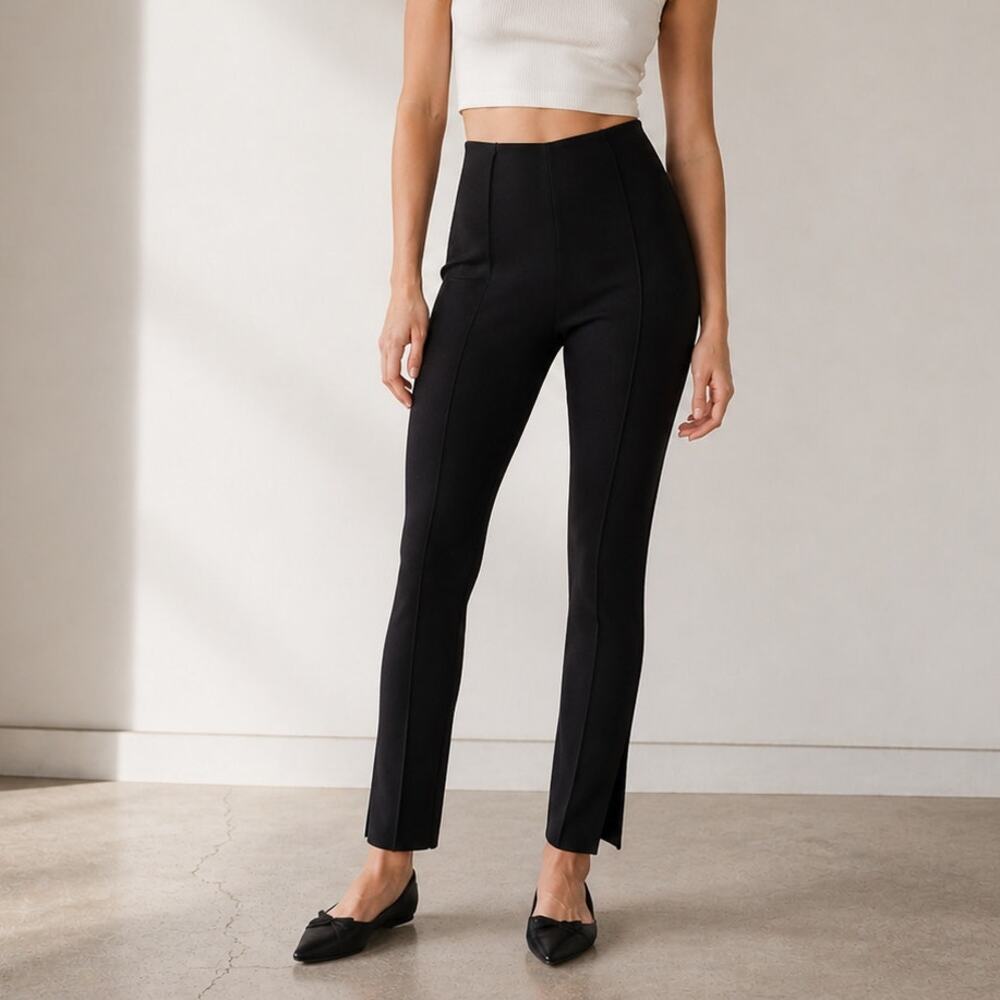 Cinq à Sept Brianne Tailored Pants Womens 14 Black High-rise Slim Fit Ankle